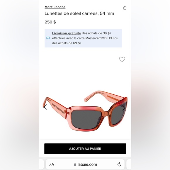 Marc Jacobs 54MM Pink Acetate Square Sunglasses - Picture 2 of 8